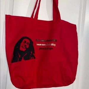 Custom bob Marley tote bag